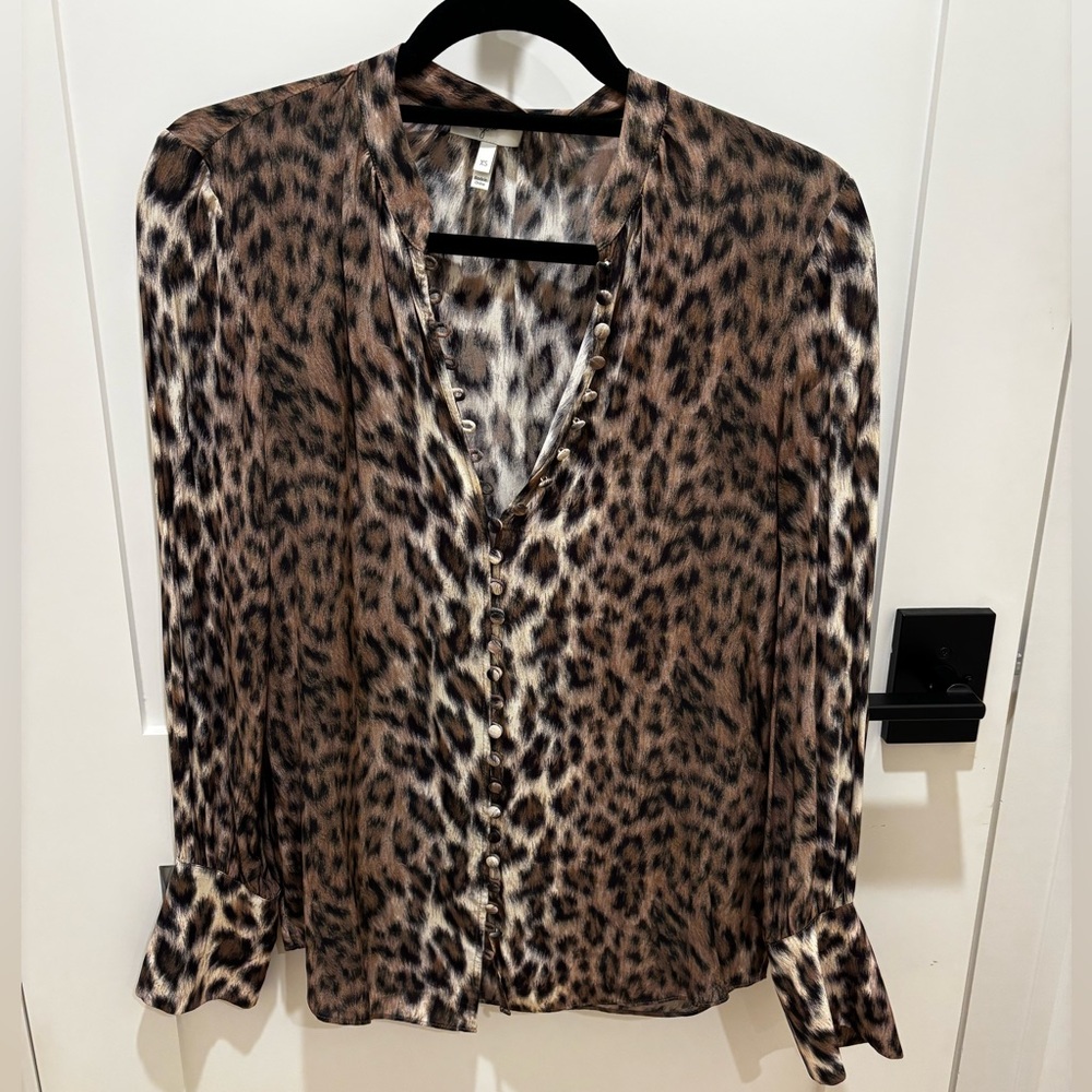 Joie leopard print blouse